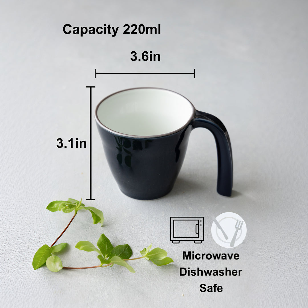 Mug en céramique de style japonais moderne pour enfants avec anse stable