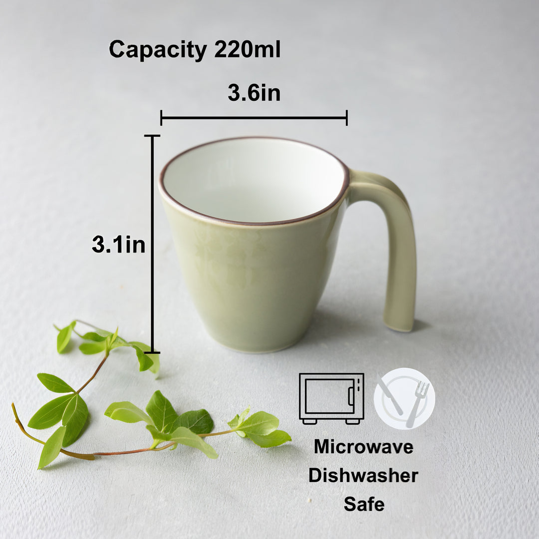 Mug en céramique de style japonais moderne pour enfants avec anse stable
