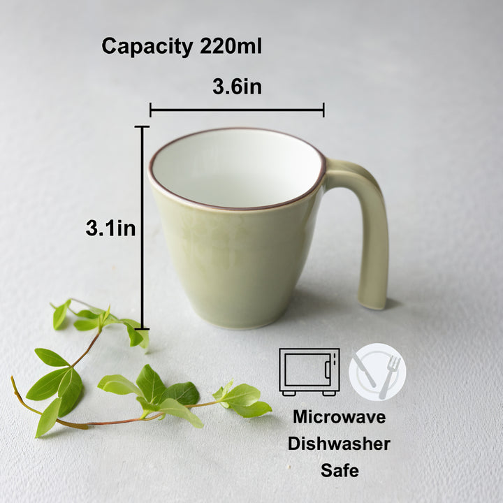 Mug en céramique de style japonais moderne pour enfants avec anse stable