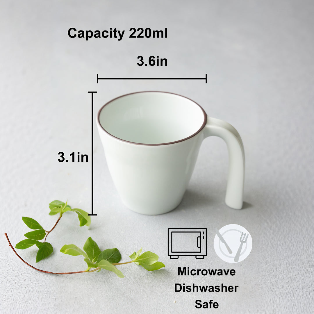Mug en céramique de style japonais moderne pour enfants avec anse stable