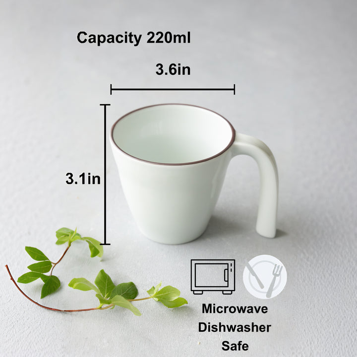 Mug en céramique de style japonais moderne pour enfants avec anse stable