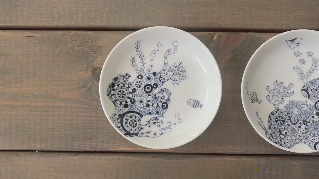 HASAMI | Marine Dessert Plates Set