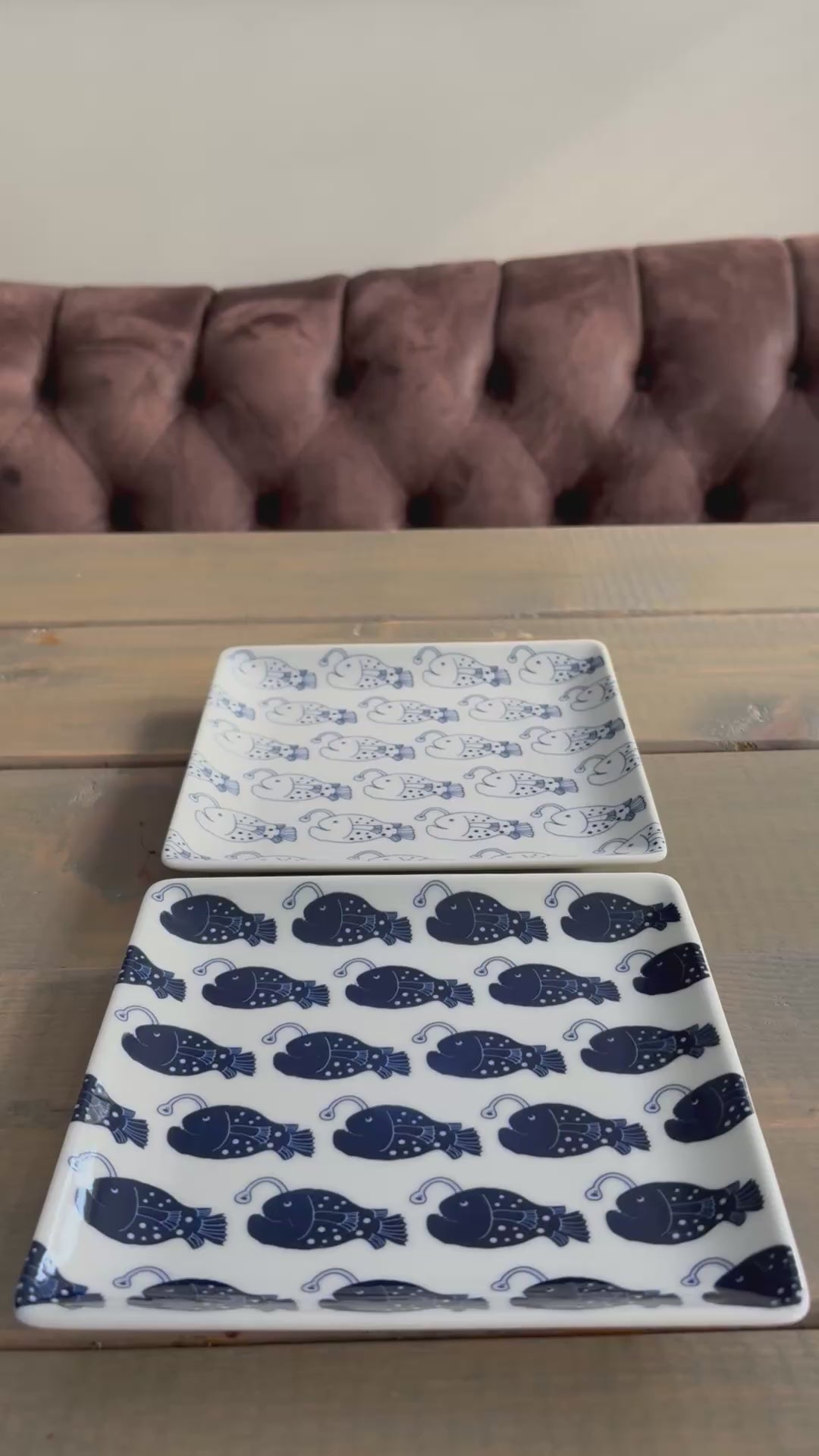 HASAMI | Anglerfish Pattern Side Plates Set